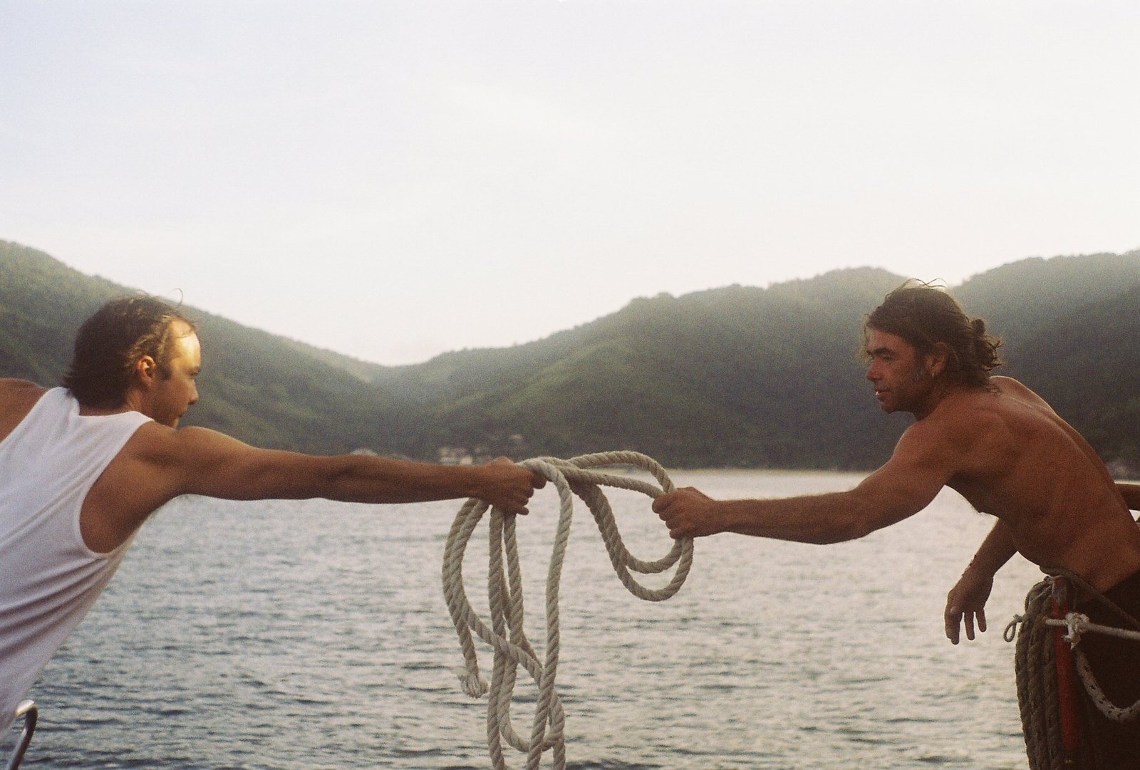 Crew of the Heraclitus working together aboard.